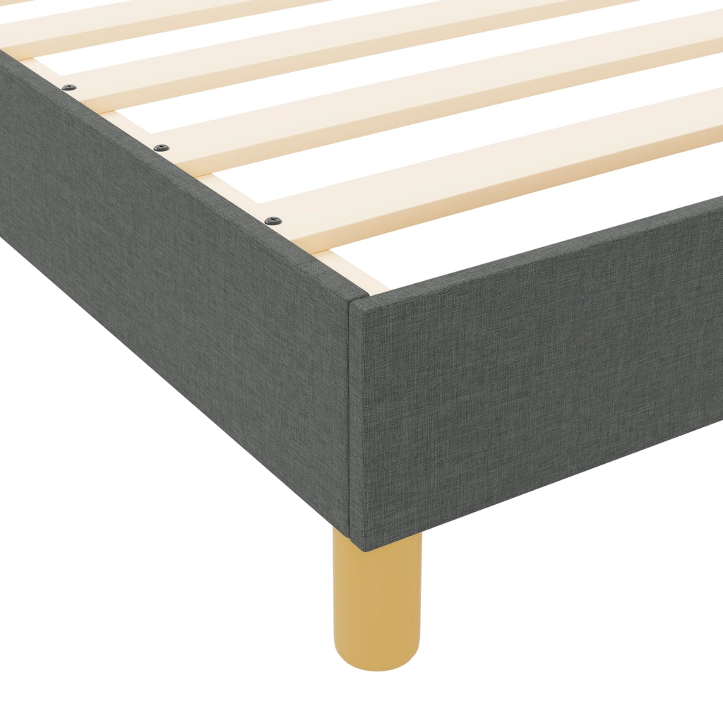 Struttura del letto  Grigio scuro 90x190 cm in tessuto