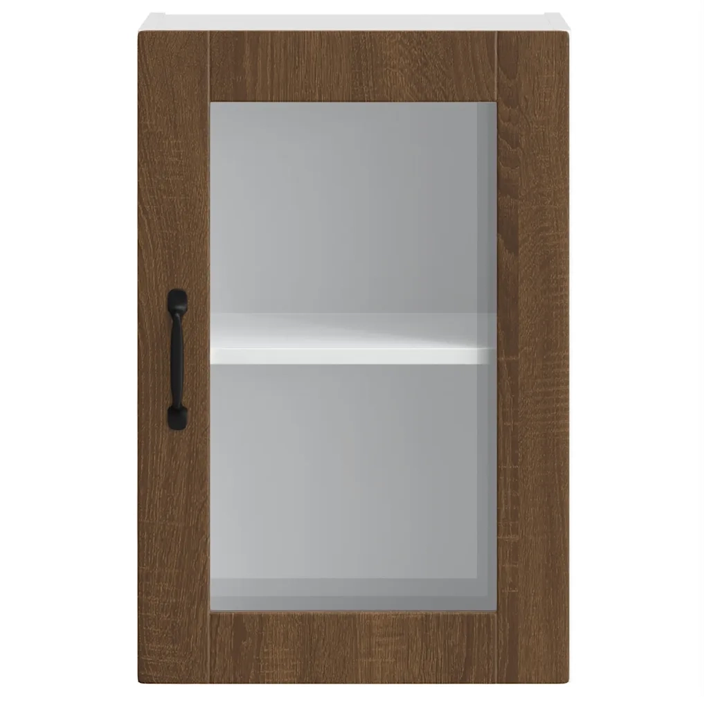 Pensile da Cucina con Porta in Vetro Porto Rovere Marrone