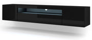 MOBILE PORTA TV AURA 200 NERO LUCIDO LED