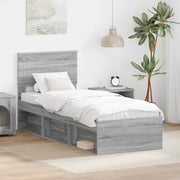 Struttura del letto Grigio Sonoma 75 x 190 cm Pino massello