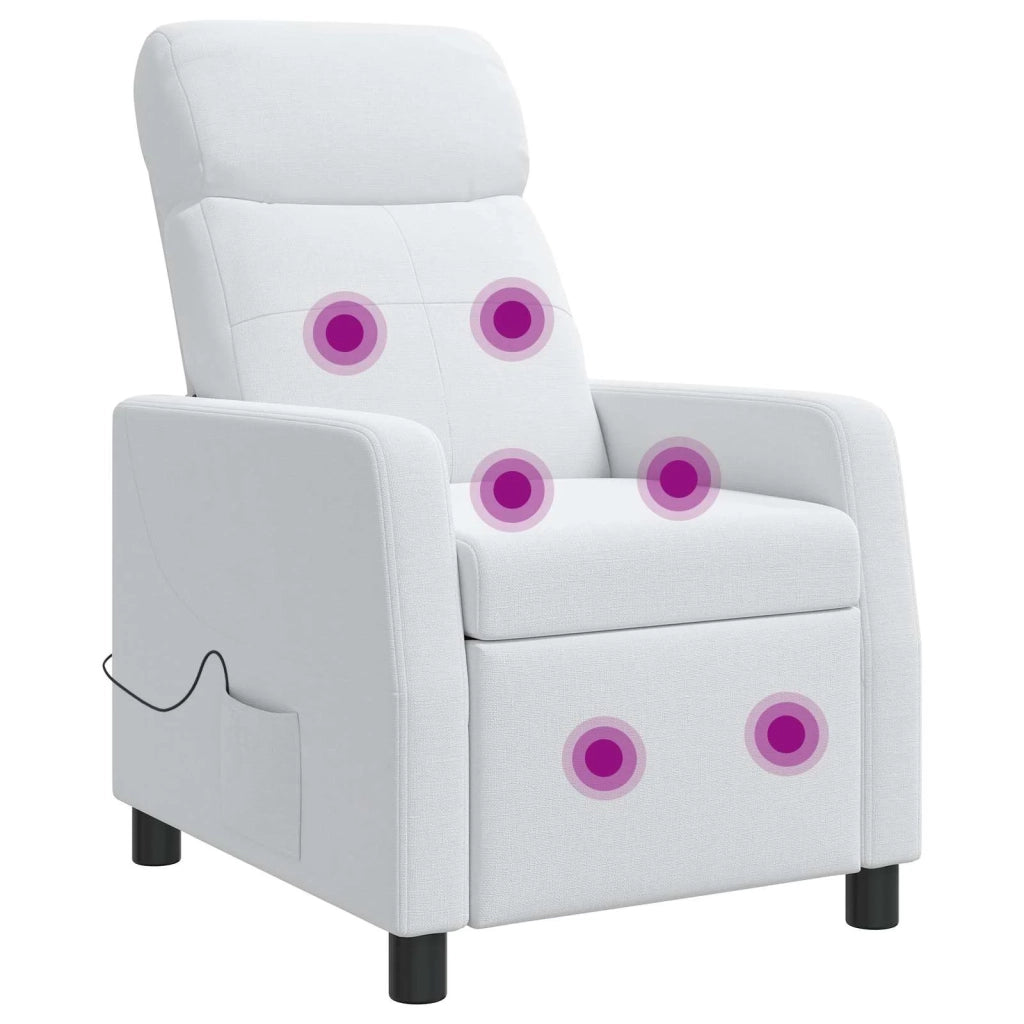 Divano Sedia-Poltrona Massaggiante Bianco Tessuto 377039