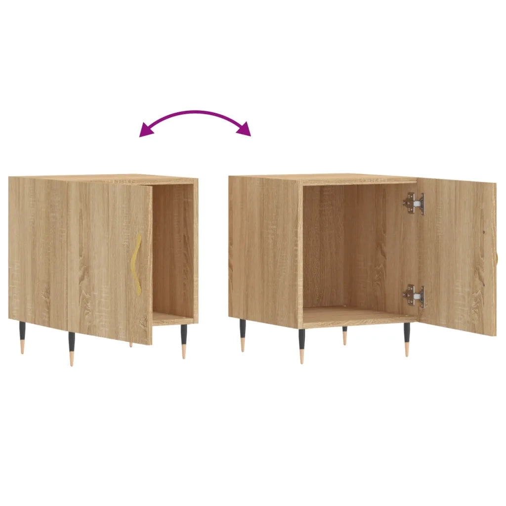 Comodini 2 pz-Set di 2 Tavolino da notte Rovere Sonoma 40x40x50 cm in Legno Multistrato 289704