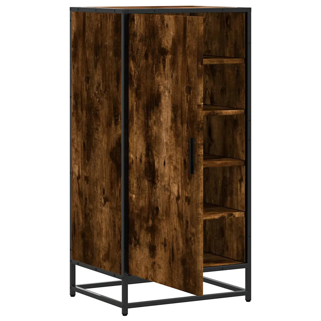 Scarpiera | Mobile per scarpe Rovere Fumo 48x38x97,5 cm in Legno Multistrato