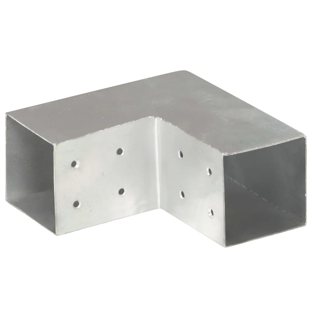 Connettore per Pali a Forma di L in Metallo Zincato 81x81 mm 145461