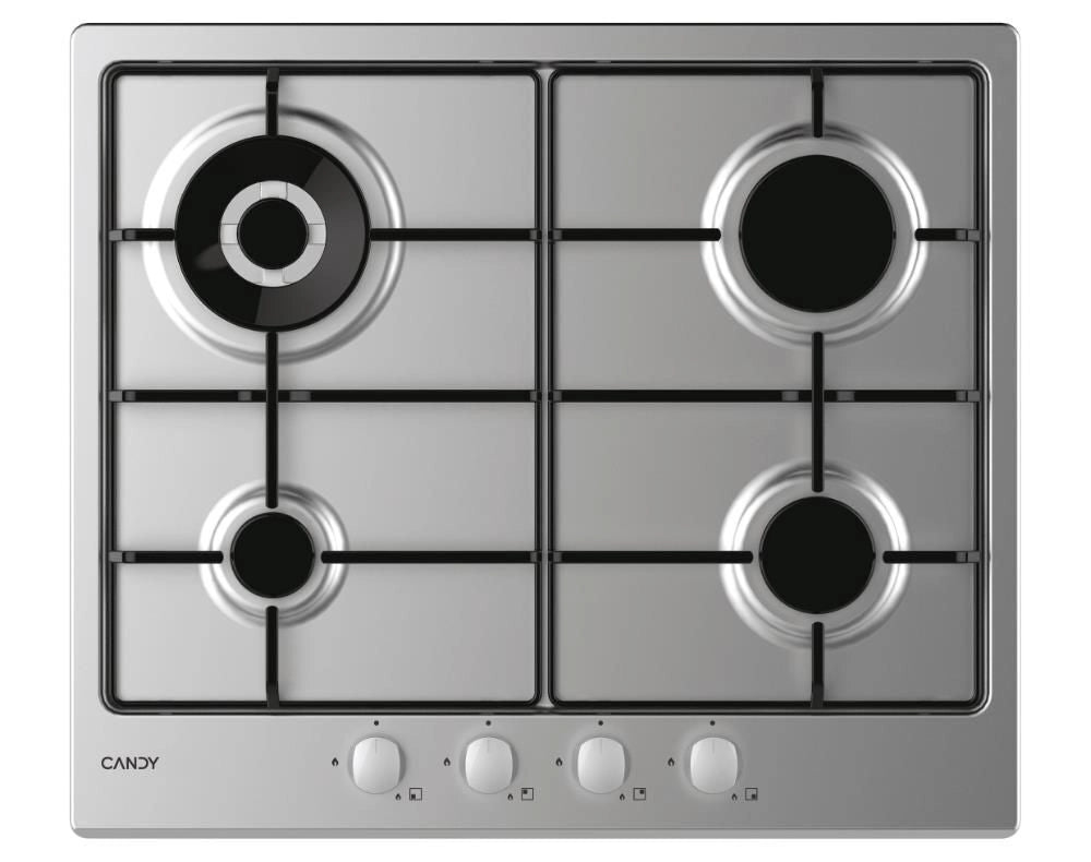 Candy Idea CHW6BR4WX Acciaio inox Da incasso 60 cm Gas 4 Fornello(i)