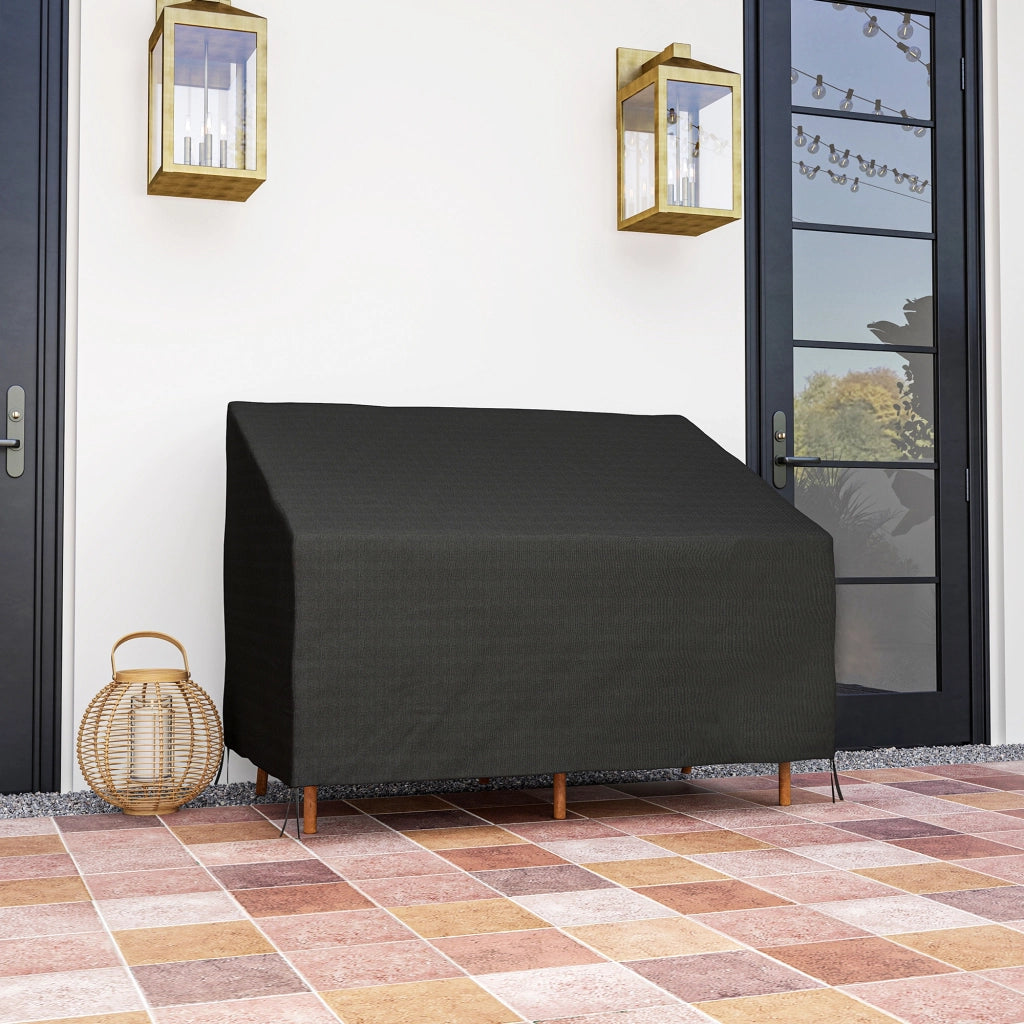Copertina per divano da esterno impermeabile ¨C zephmum ¨C 140x84x56/94 cm nero