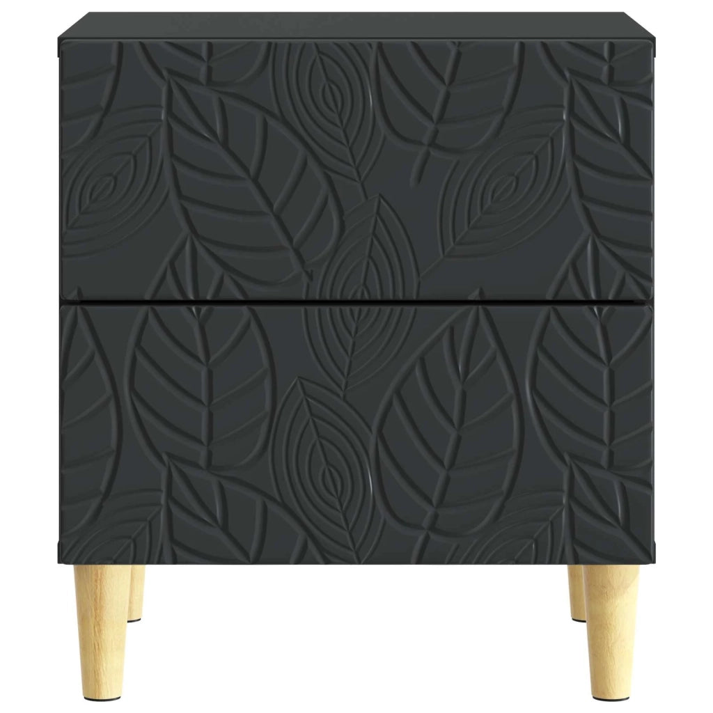 Comodino 2 pz Nero 43 x 34,5 x 48 cm Legno ingegnerizzato 894988