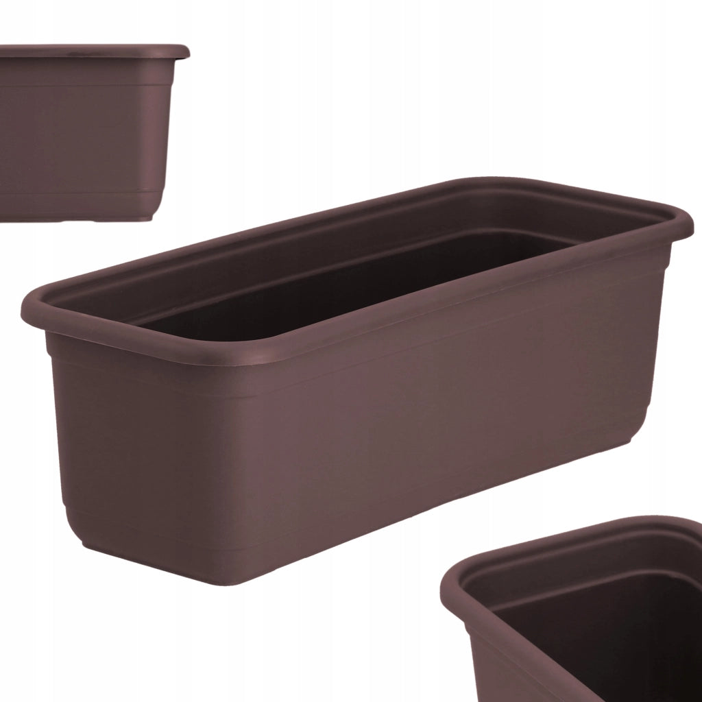 KADAX Fioriera da balcone 40 cm Vaso da fiori da balcone Marrone