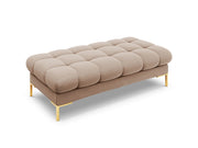 Cosmopolitan Design - Panca "Bali" 2 posti in velluto beige 