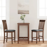Sgabelli da Bar con Cuscini 2pz Marrone Legno Massello di Hevea 4102569