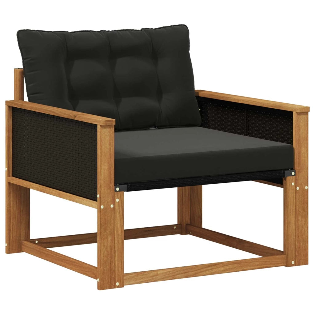 Set di divani da esterno-Sofa da giardino Legno di Acacia Massello e Textilene 536731