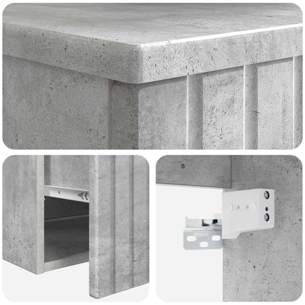 Set di mobili per il bagno Grigio Cemento Legno ingegnerizzato 3404313