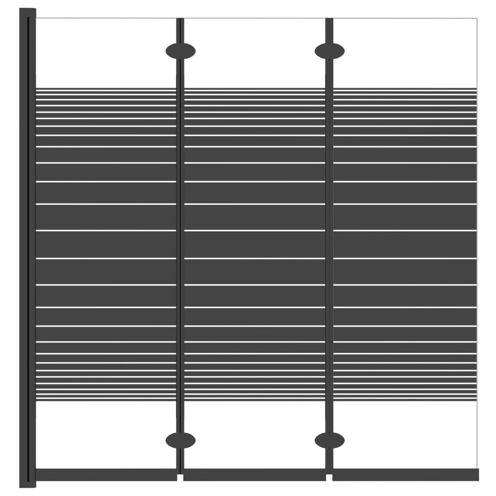Box Doccia Pieghevole 3 Pannelli 130x130 cm in ESG Nero cod mxl 51788