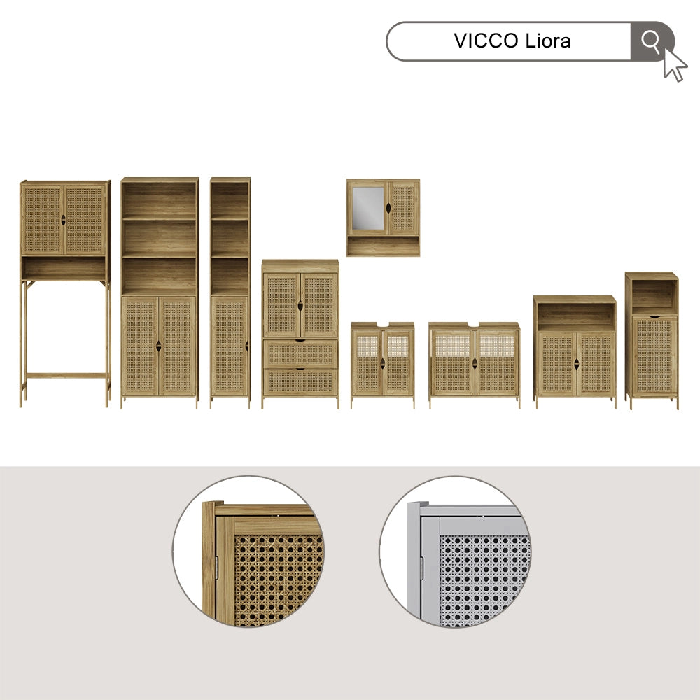 Mobiletto bagno Liora Bambù 60 x 110 cm Vicco