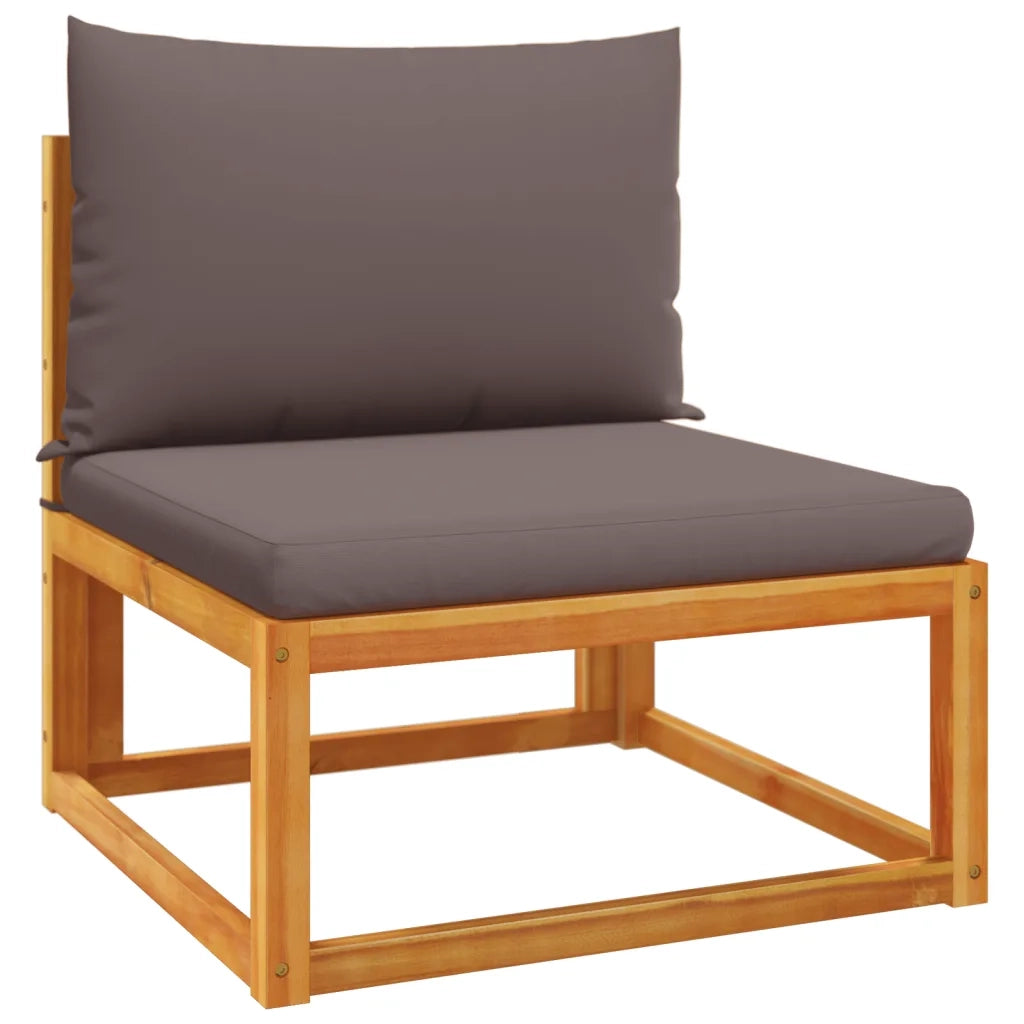vidaXL Set di divani da giardino 4 pezzi con cuscini in legno di acacia e corda