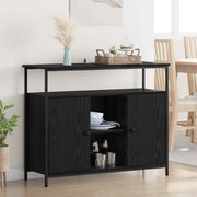 Credenza Rovere Nero 100 x 35 x 80 cm Legno multistrato