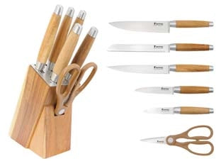 CEPPO COLTELLI CUCINA ACACIA WOOD PZ.7 - 1 pezzi XTRA