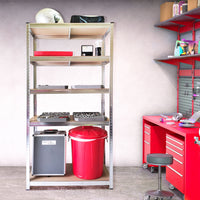 Set di 2 ripiani in metallo zincato Nyana Home 875 kg 5 ripiani 180x90x40 cm