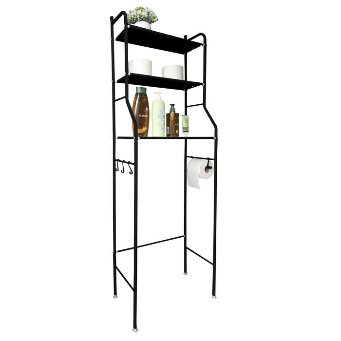 Mensola bagno sopra wc 3 altezze Nero Nyana Home