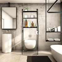 Mensola bagno sopra wc 3 altezze Nero Nyana Home