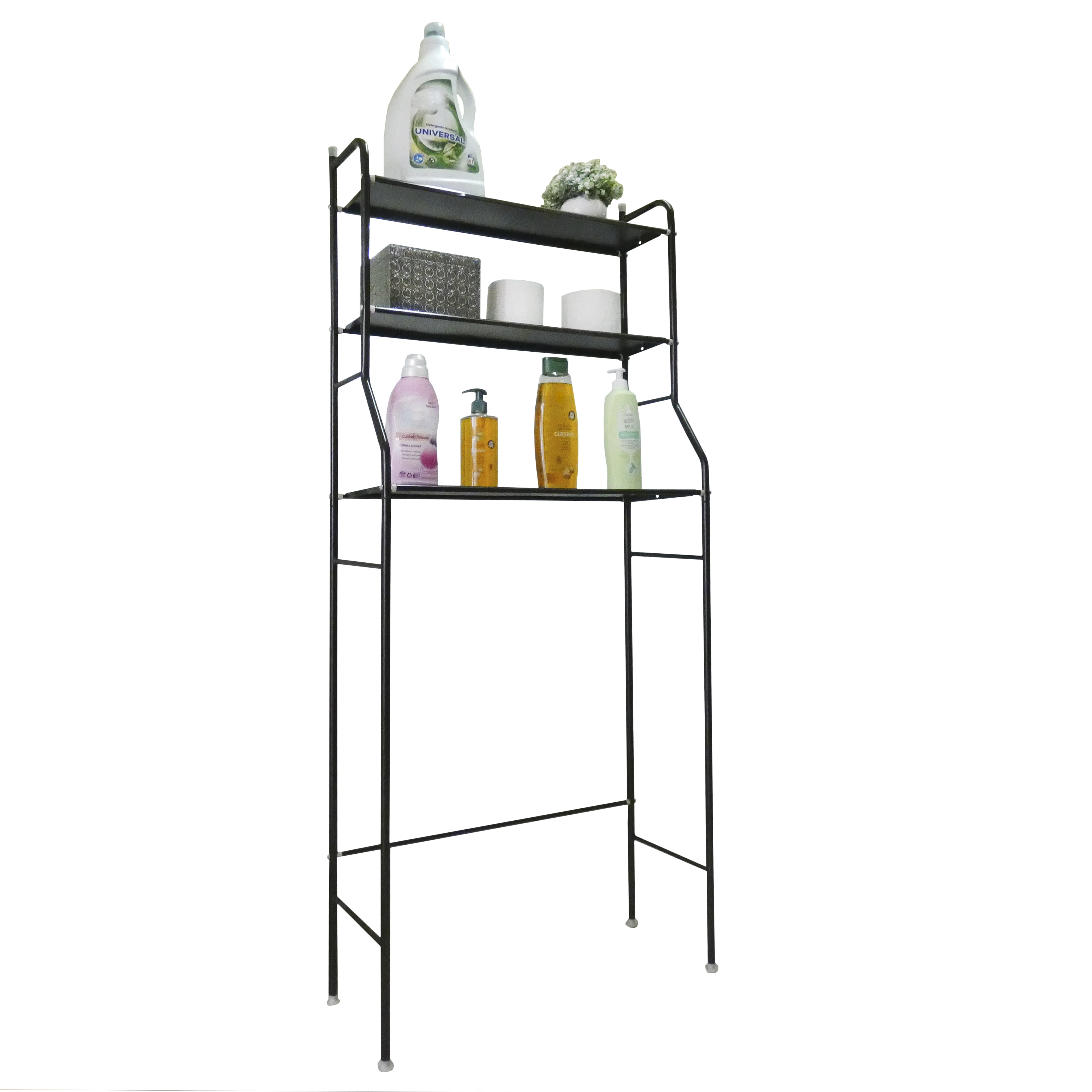 Mensola Multiuso su Lavatrice 3 Altezze Nero Nyana Home