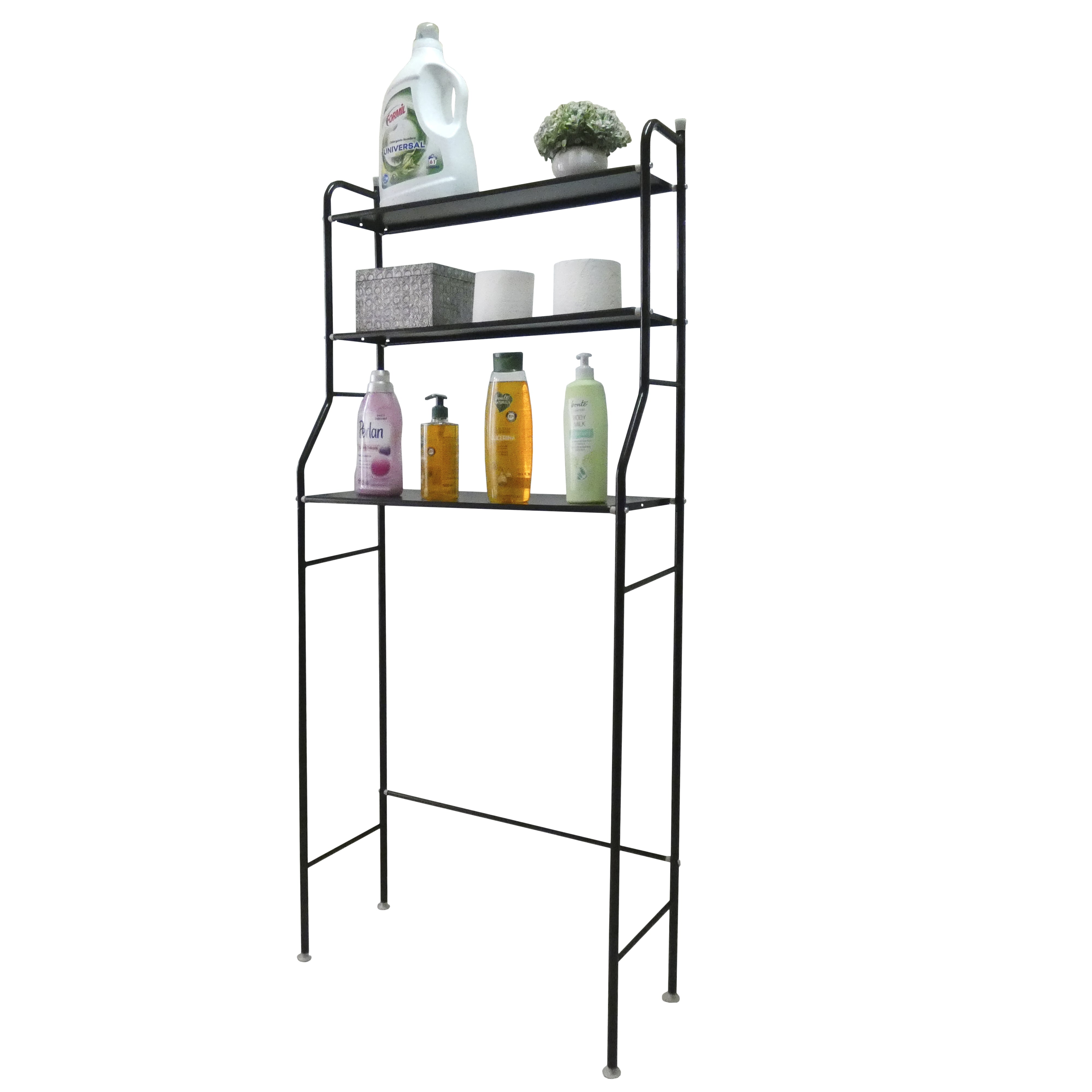 Mensola Multiuso su Lavatrice 3 Altezze Nero Nyana Home