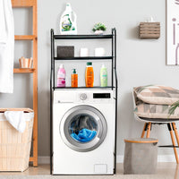 Mensola Multiuso su Lavatrice 3 Altezze Nero Nyana Home