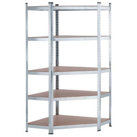 Scaffale ad angolo in metallo zincato 875 kg 5 ripiani Nyana Home