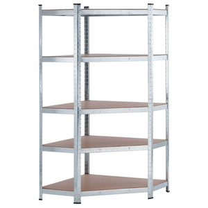 Scaffale ad angolo in metallo zincato 875 kg 5 ripiani Nyana Home