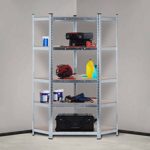 Scaffale ad angolo in metallo zincato 875 kg 5 ripiani Nyana Home