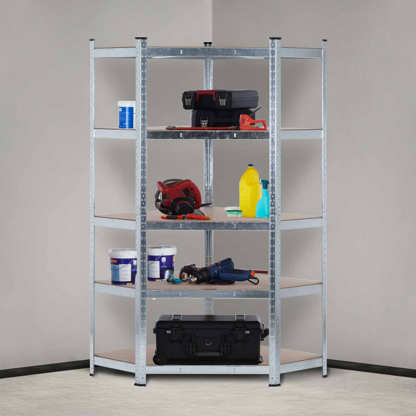 Scaffale ad angolo in metallo zincato 875 kg 5 ripiani Nyana Home