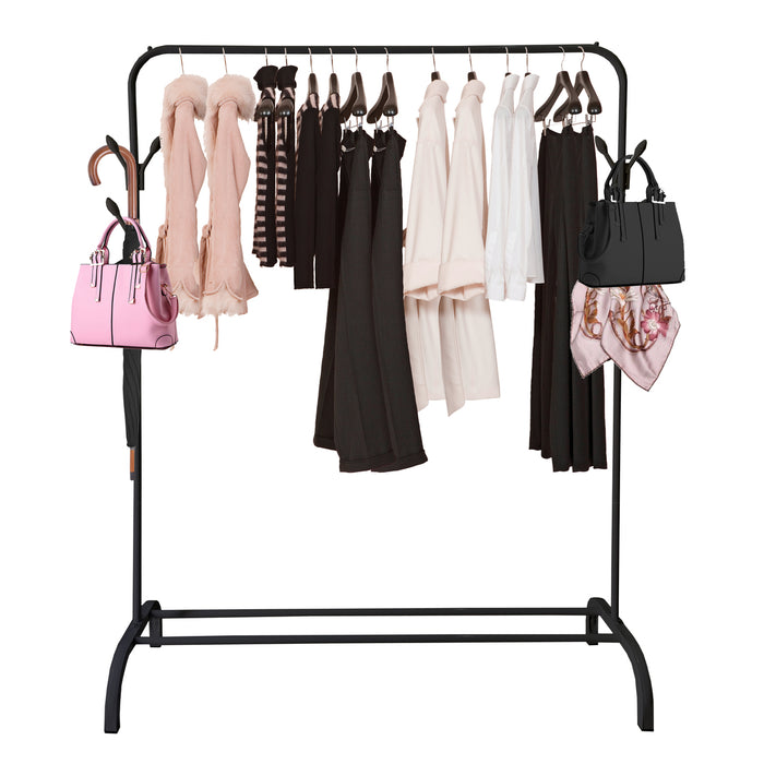 Stender Appendiabiti in Metallo 6 Grucce 150x110x40 Nero Nyana Home