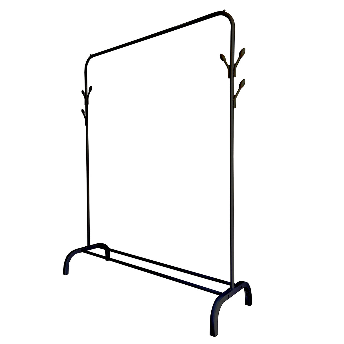 Stender Appendiabiti in Metallo 6 Grucce 150x110x40 Nero Nyana Home