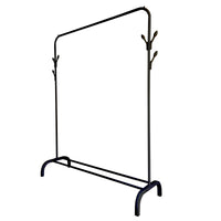 Stender Appendiabiti in Metallo 6 Grucce 150x110x40 Nero Nyana Home