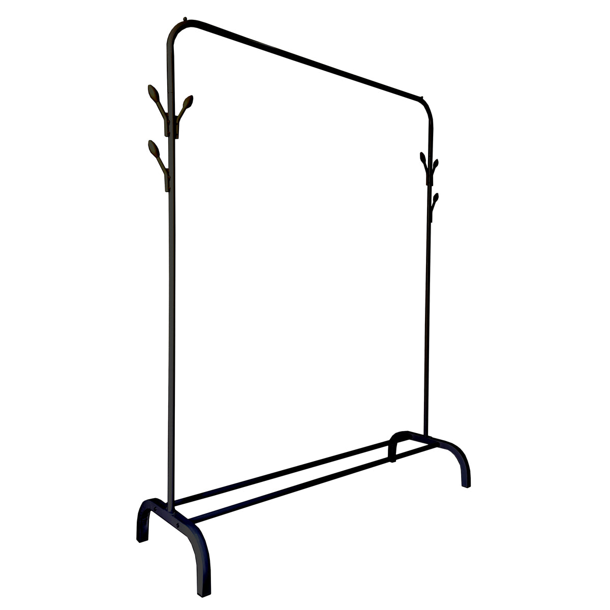 Stender Appendiabiti in Metallo 6 Grucce 150x110x40 Nero Nyana Home