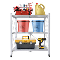 Scaffalatura multiuso pieghevole con ruote Bianca Nyana Home