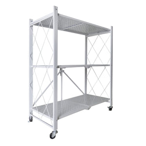 Scaffalatura multiuso pieghevole con ruote Bianca Nyana Home