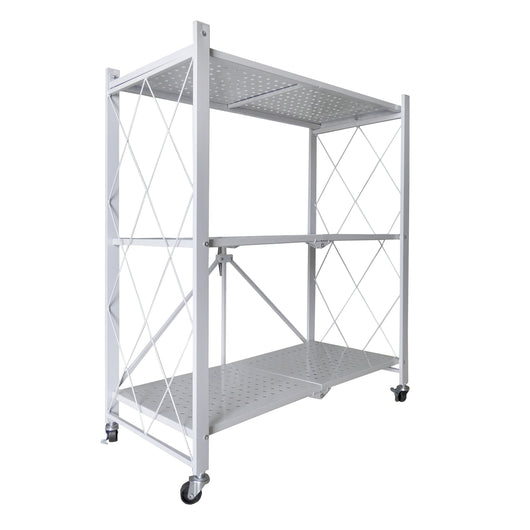 Scaffalatura multiuso pieghevole con ruote Bianca Nyana Home