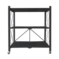 Scaffalatura multiuso pieghevole con ruote Nera Nyana Home