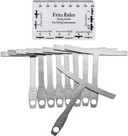 Set di Livella a Raggi di 9 - Acciaio Inossidabile - Per Setup Chitarra/Basso - Misura del Raggio del Ponte - Precisione delle Misurazioni - Peso Leggero 50g - Strumento di Misura per Chitarra