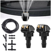Kit per Irrigatore a Spruzzo 9 Pezzi - Tubo da 2 Metri - Connesioni a Sfera - Bocchetta per Esterno - Universale - Materiale Sostenibile - Kit per Irrigazione