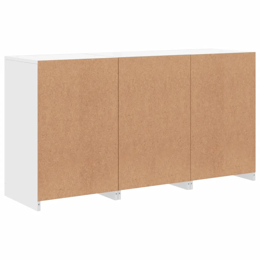 Credenza con Luci LED-Buffet-Armadio da cucina Bianca 123x37x67 cm 999872