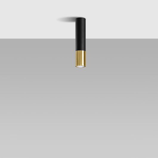 Lampada da soffitto LOOPEZ nero/oro