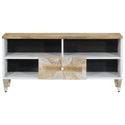 vidaXL Mobile Porta TV 100x33,5x46 cm in Legno Massello di Mango
