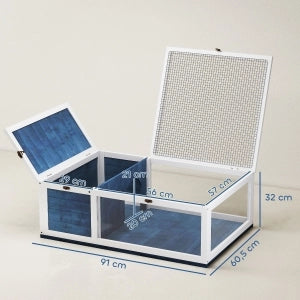 CASA PER TARTARUGHE 91 x 60,5 x 32 cm Legno Blu