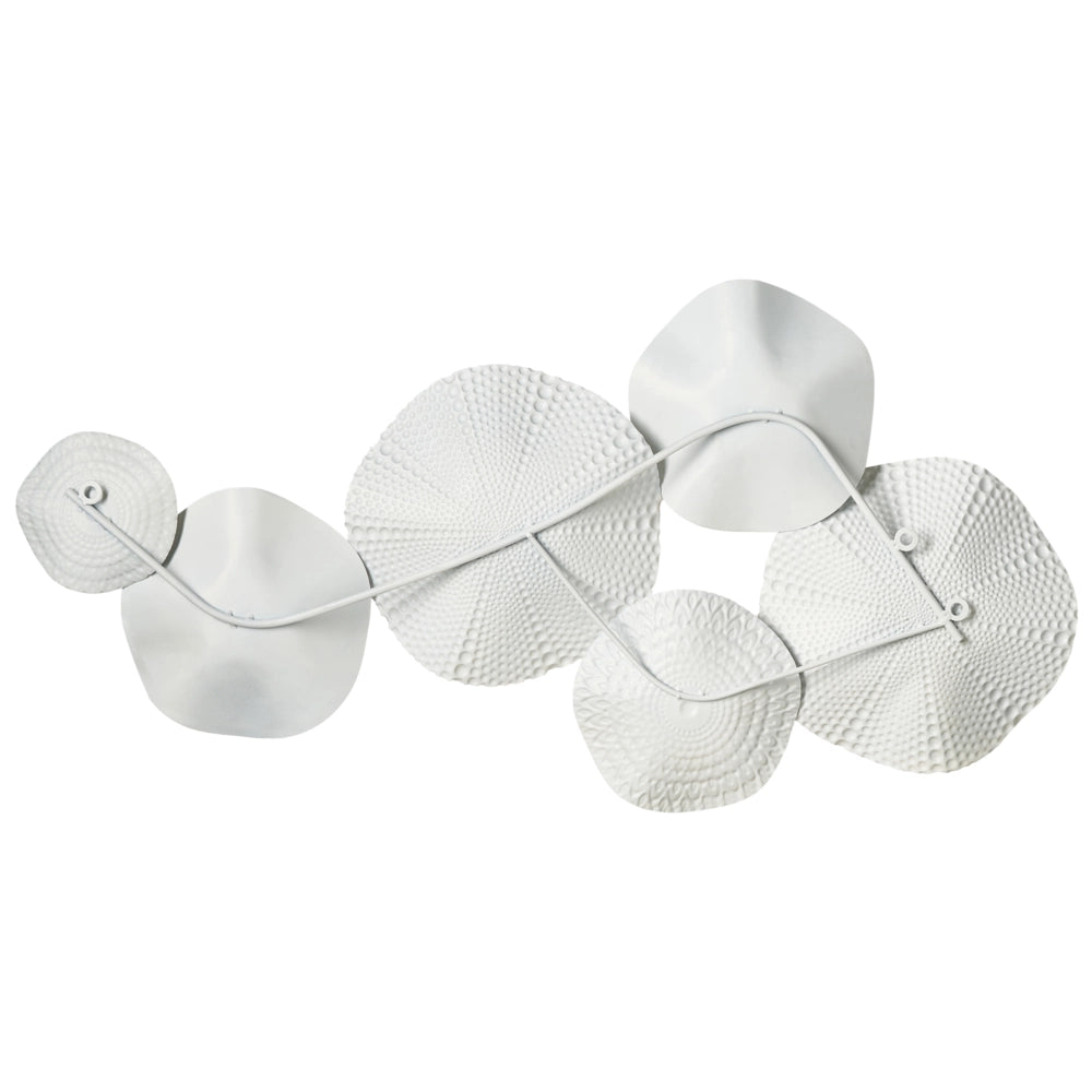 Decorazione da parete fatta a mano Bianco Oro Ferro Pezzo di Decorazione Moderna
