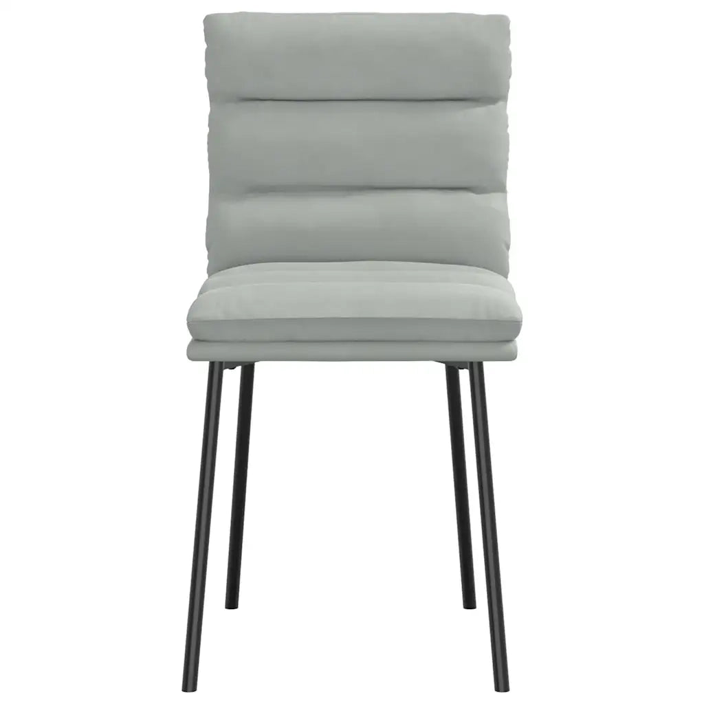 Sedie da Pranzo 2 pz Grigio Chiaro in Velluto 4101282
