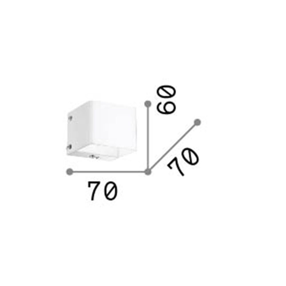 Applique Moderna Flash Metallo Bianco 1 Luce G9 3W 3000K Luce Calda