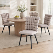 SEDIA da pranzo 71x57x54 cm in velluto grigio chiaro Set da 2 pezzi