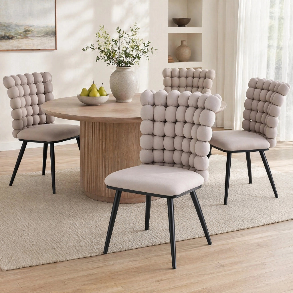 SEDIA da pranzo 71x57x54 cm in velluto grigio chiaro Set da 2 pezzi